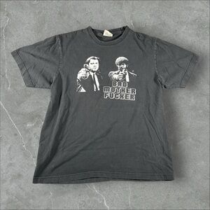 Vintage Pulp Fiction Shirt Men Large Black 90s Bad Mother Fcker Movie Promo RARE